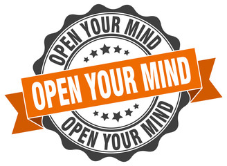 open your mind stamp. sign. seal