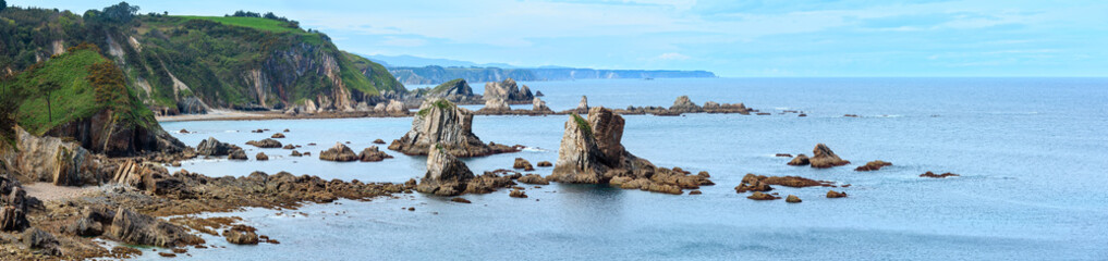 Atlantic Ocean coastline panorama (Spain).