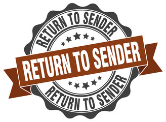 return to sender stamp. sign. seal