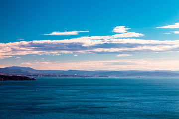 The gulf of trieste in a windy day