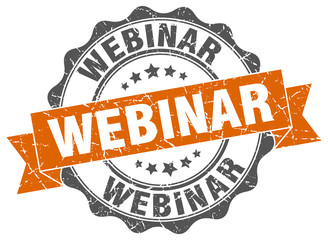 Obraz premium webinar stamp. sign. seal