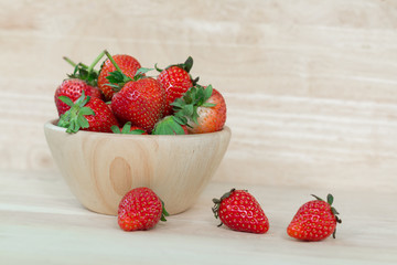 Ripe red strawberries