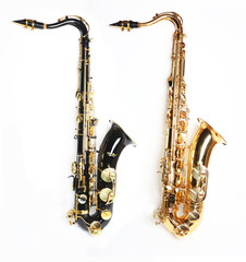 Black and Gold Tenor Saxophones