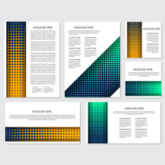 halftone Flyer style background Design Template