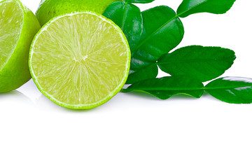 lemon slice on white background