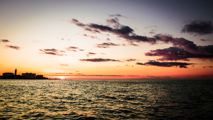 The castle and the lighthouse of Trieste