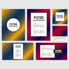 halftone Flyer style background Design Template