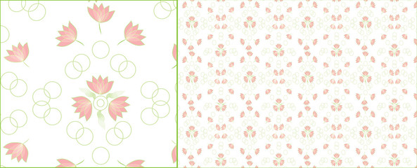 pattern with flowers and soft color