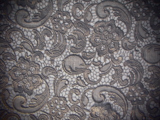 Gold lace. Texture.