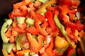 Assortment of mixed frozen vegetables