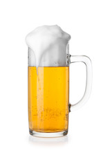  Mug of beer isolated on a white background