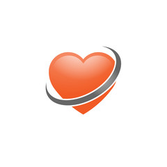 Heart icon vector logo. Heart logo, heart shape. love logo concept. Heart logo.
