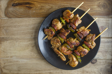 Chicken and Chorizo skewers