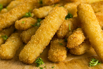 Deep Fried Fish Sticks with French Fries