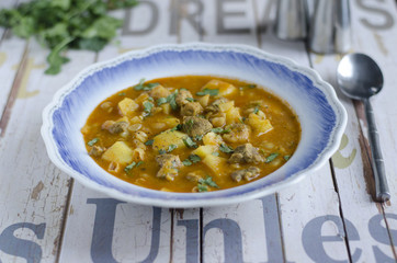 Cannellini and lamb soup