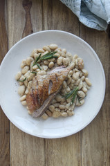 Duck with beans