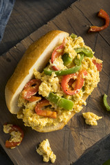 Homemade Pepper and Egg Sandwich