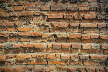 Background of old vintage brick wall photo