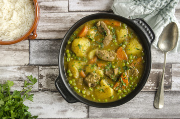 Spicy lamb and vegetable stew