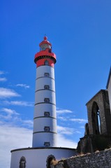 Naklejka premium Le phare de la Pointe Saint-Mathieu en Bretagne dans le finistère