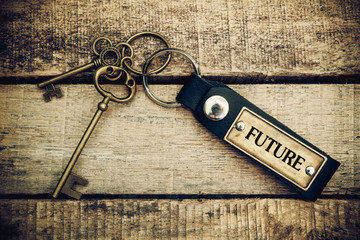 The concept of 'future' is translated by key and silver key chain