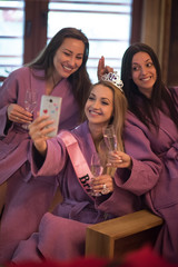 girls doing Selfy on  bachelorette party