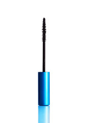 Mascara brush for eyelashes on white background