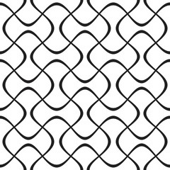 Vector seamless pattern. Modern stylish texture. Repeated geometric pattern. A grid of interwoven wavy lines.