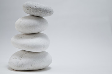 Wellness Stone tower on white background
