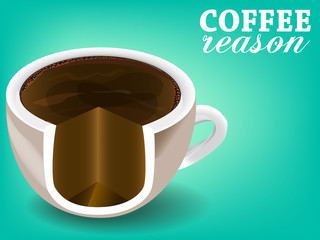 Cup of coffee vector color design