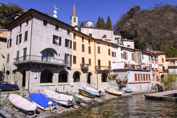 Fototapeta na wymiar San Mamete village in the municipality of Valsolda, Italy