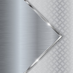 Non-slip surface on metal brushed background