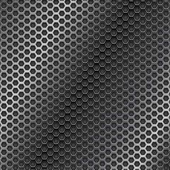 Dark metal perforated background. Abstract industrial surface