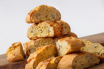 Sweet biscuits cantuccini with almonds
