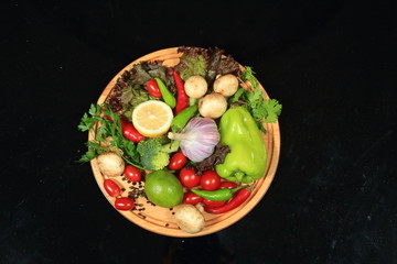 Assorted vegetables.