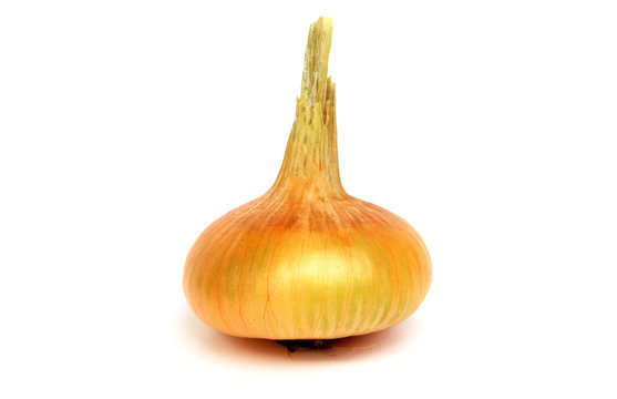 Eine Zwiebel mit Schale
