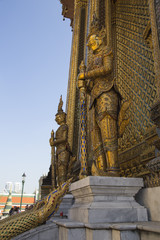 Statues Outside Thai Temple in Grand Palace Compound