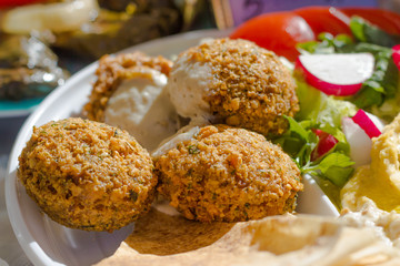 falafel and salad
