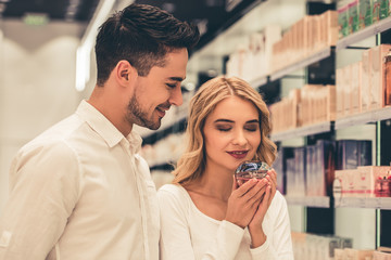 Couple doing shopping