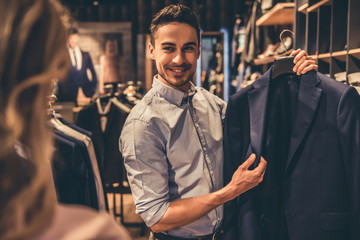 Couple doing shopping