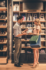 Couple doing shopping