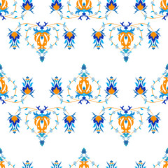 Oriental pattern with arabesque and floral elements