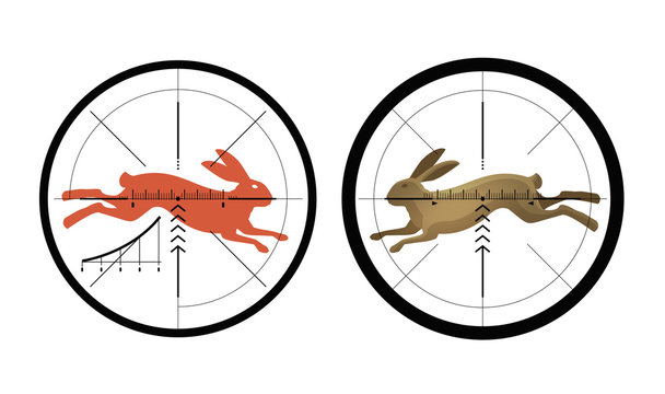 Hunting icon. Reticle, crosshair. Target symbol. Vector illustration