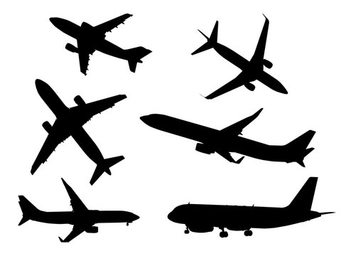 Black airplanes set