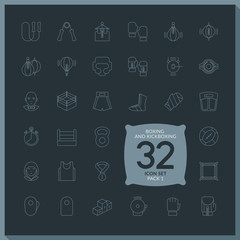 Vector Set of Mix Martial Arts Icons. MMA Icons. Boxing, Kick Boxing, Thai Boxing, Wrestling, Grappling. Fighting, Training and Competition