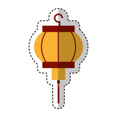 asian culture lantern icon vector illustration design