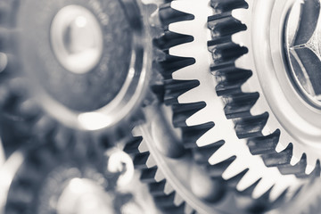 engine gear wheels, industrial background