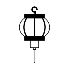 asian culture lantern icon vector illustration design