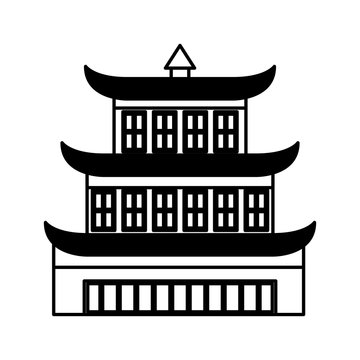 asian building castle icon vector illustration design
