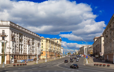 Fototapeta na wymiar Victory Square, Minsk, Belarus,